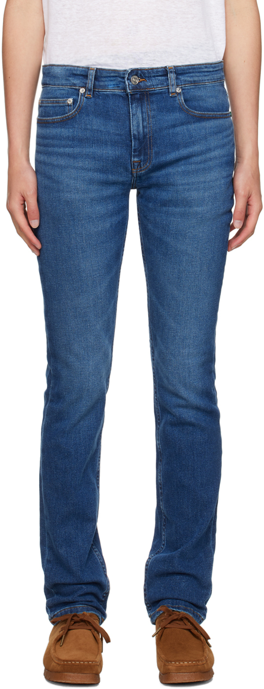 Shop Lacoste Blue Slim Fit Jeans In Washed Deep