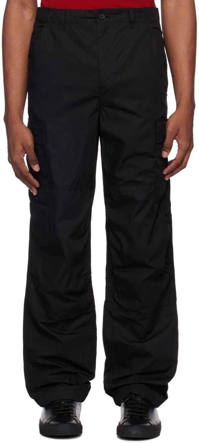 Shop Lacoste Black Lightweight Cargo Pants