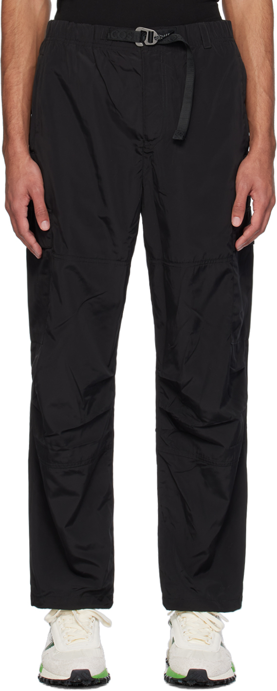 Shop Lacoste Black Showerproof Trousers