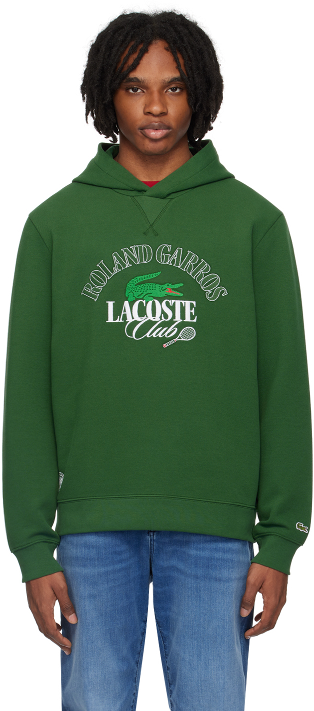 Shop Lacoste Green Roland Garros Edition Sport Hoodie