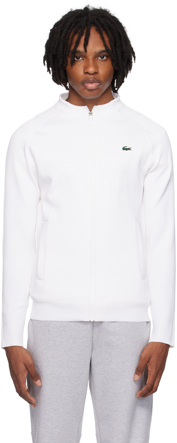 Shop Lacoste White Novak Djokovic Edition Track Jacket