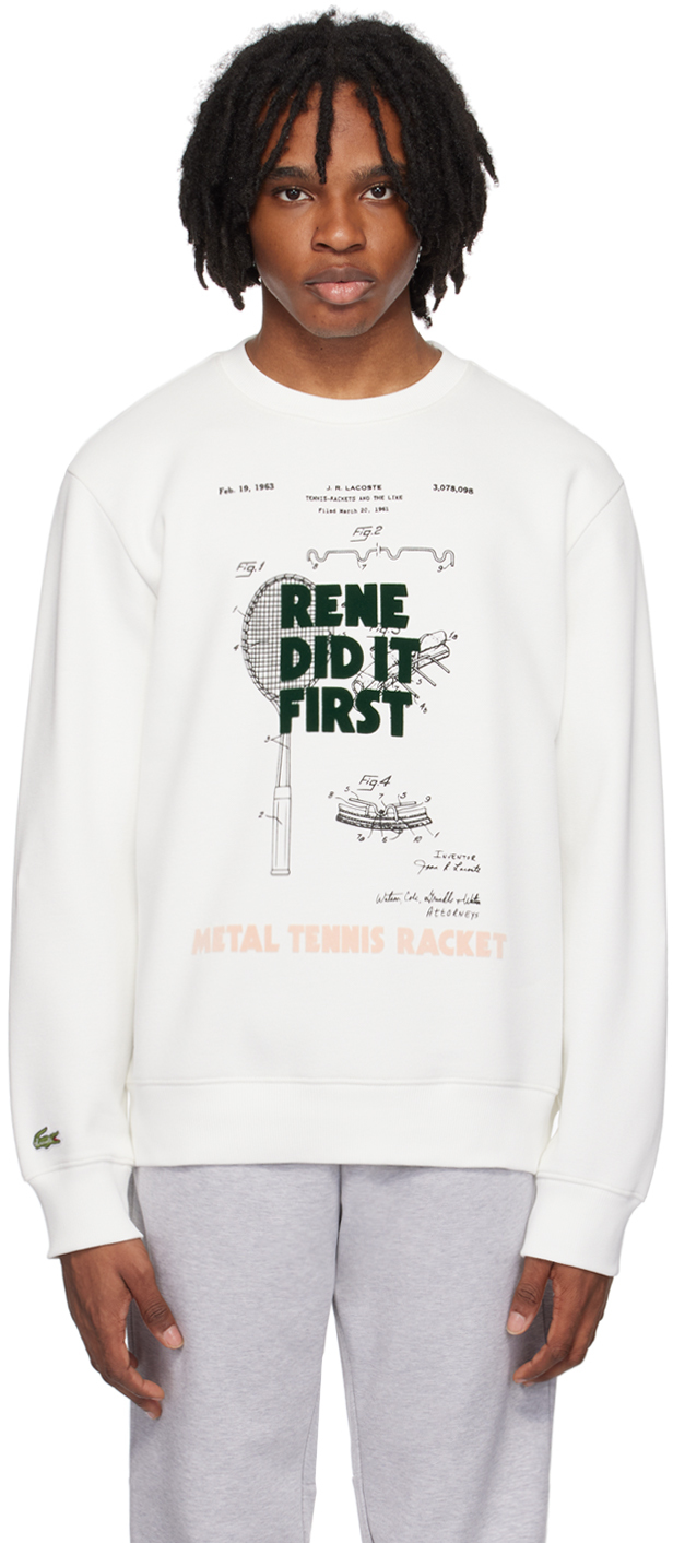 White Relaxed-Fit Sweatshirt