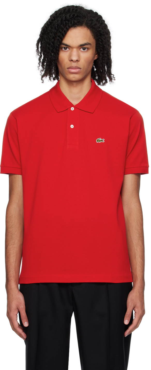 Shop Lacoste Red L.12.12 Polo In 240 Red