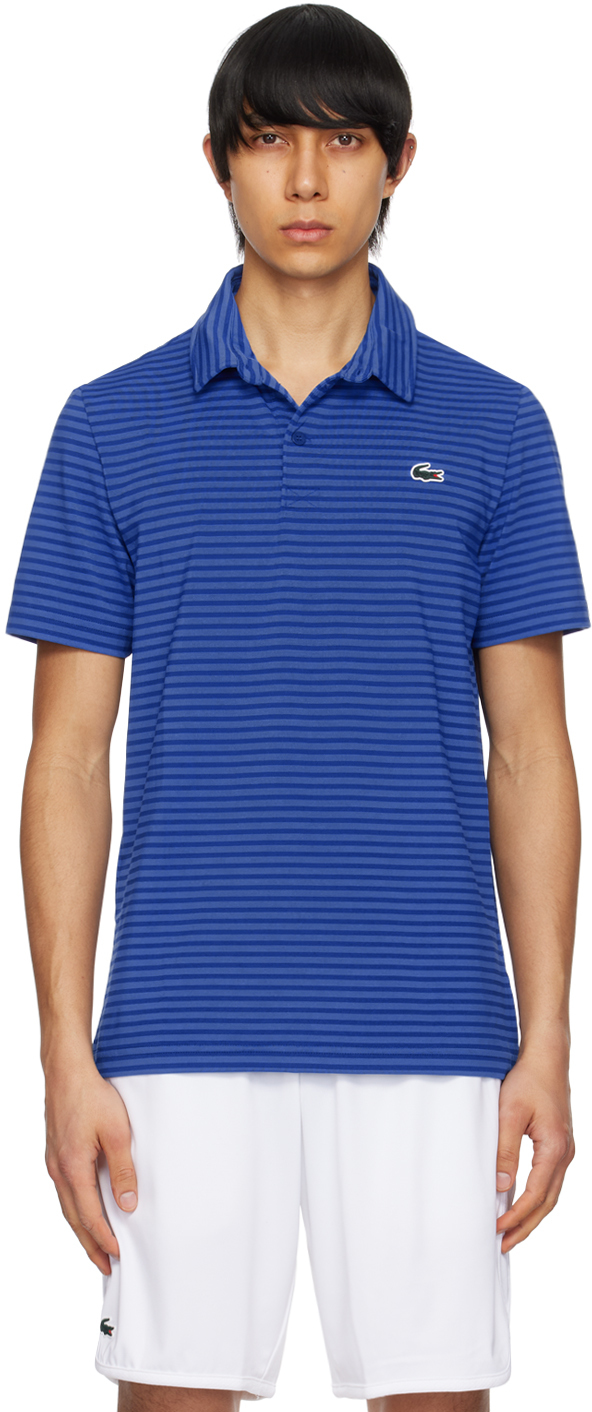 Lacoste Blue Ultra-dry Anti-uv Polo In Captain/ladigue