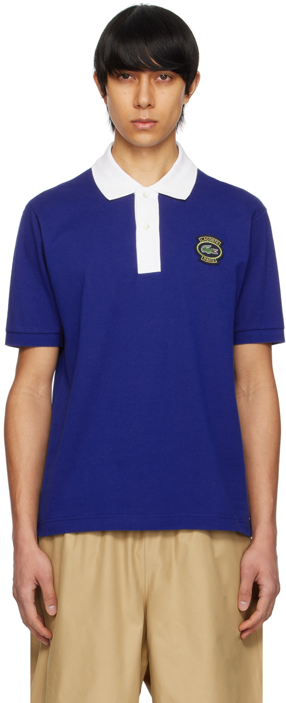 Lacoste Blue Badge Polo In Captain