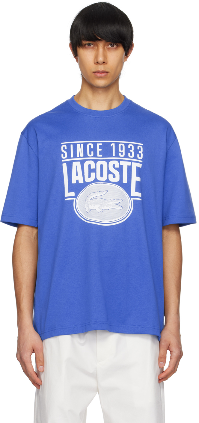 Lacoste Blue Loose-fit T-shirt In Ladigue