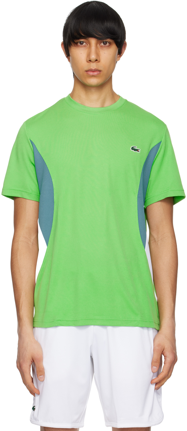 Shop Lacoste Green Novak Djokovic Edition T-shirt In Sorrel