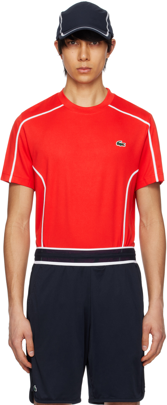 Lacoste Red Ultra-dry T-shirt In Regular Red