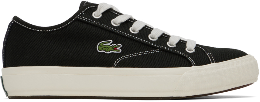 Lacoste Black Backcourt Trainers In 454 Blk/off Wht