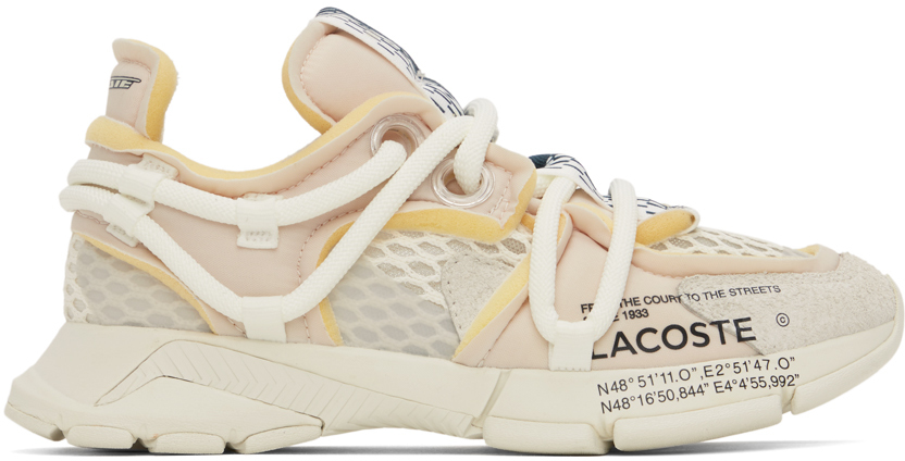 Lacoste Off-white L003 Active Runway Sneakers In 18c Off Wht/off Wht