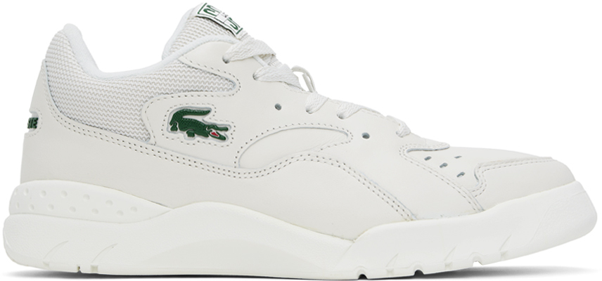 Shop Lacoste Off-white Aceline 96 Sneakers In 18c Off Wht/off Wht