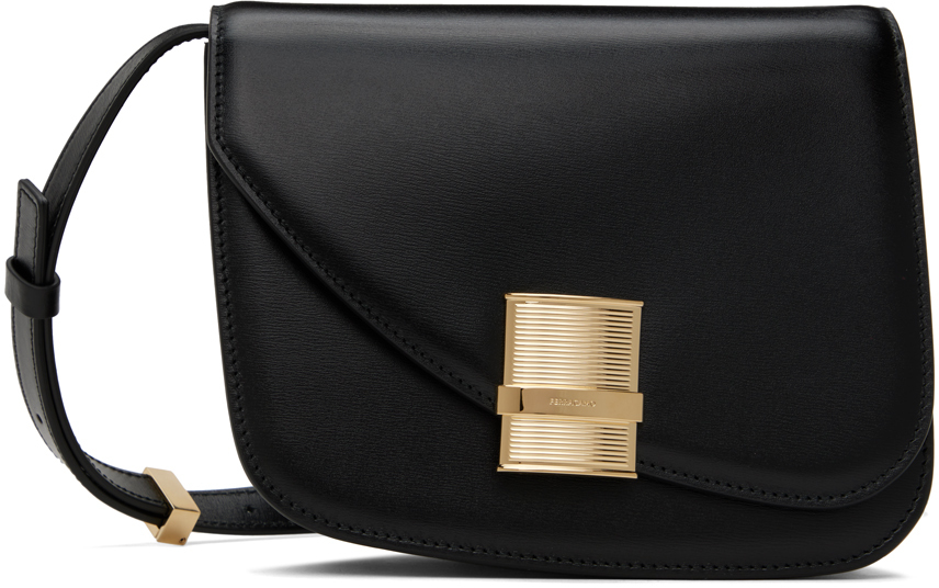 Black Small Fiamma Crossbody Bag