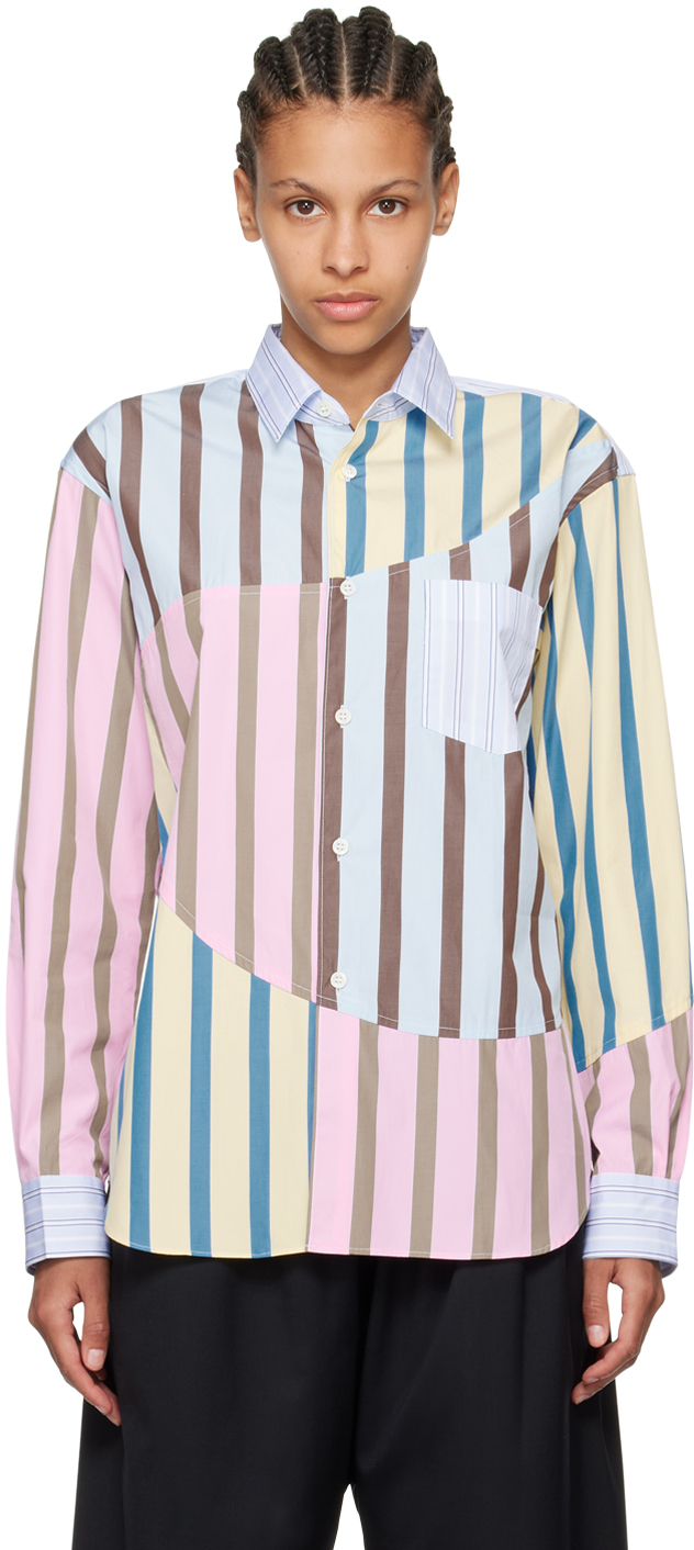 Shop Comme Des Garçons Shirt Multicolor Striped Shirt In 1 Stripe