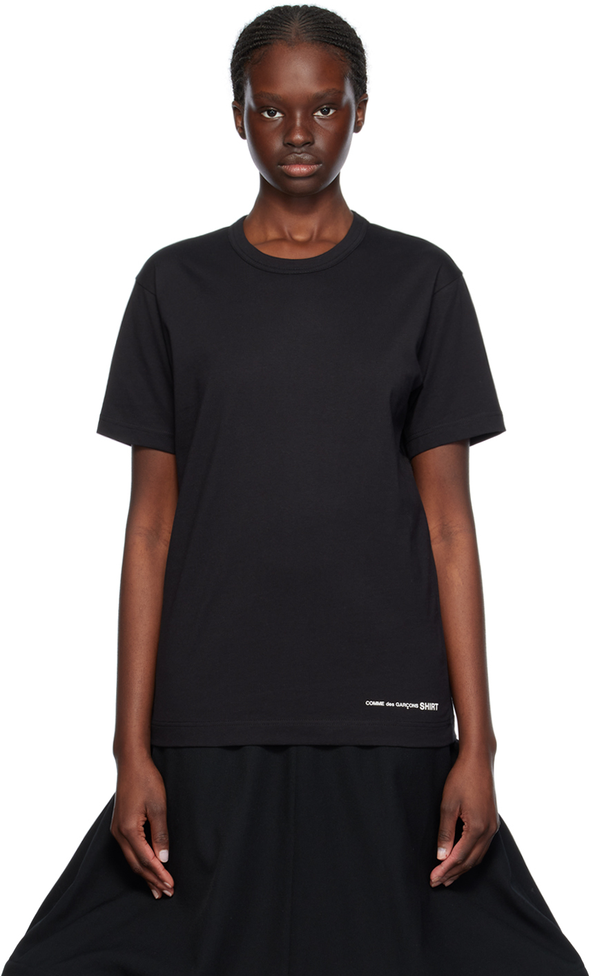Shop Comme Des Garçons Shirt Black Printed T-shirt In 1 Black