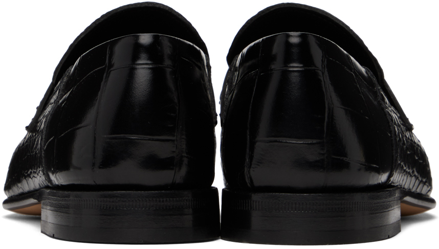 Ferragamo Black Ottone Loafers In 010 Nero