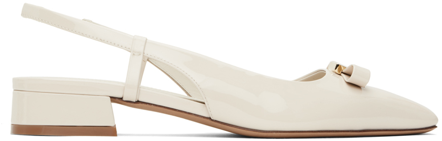 Ferragamo White Marlina Heels