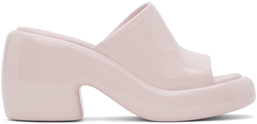 Shop Ferragamo Pink Chunky Sandals In 005 Nylund Pink