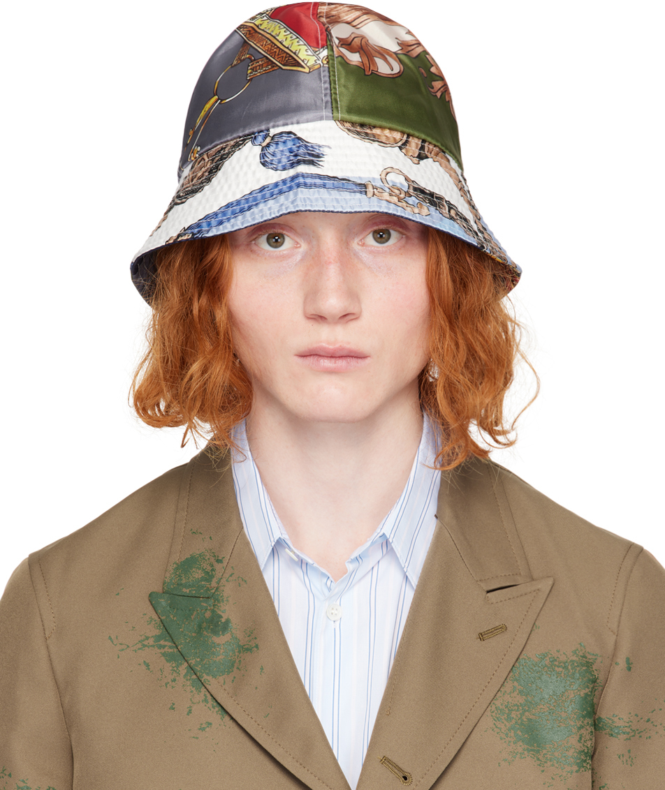 Shop Comme Des Garçons Shirt Multicolor Scarf Bucket Hat In 1 Dark