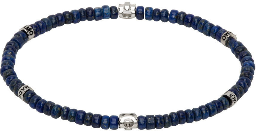 Ferragamo Navy Lapis Lazuli Bracelet In Lapislazzulo S