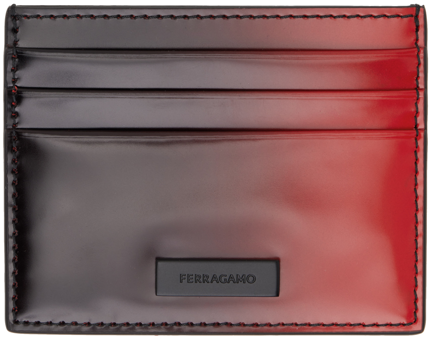 Ferragamo Men Dual tone wallet Red