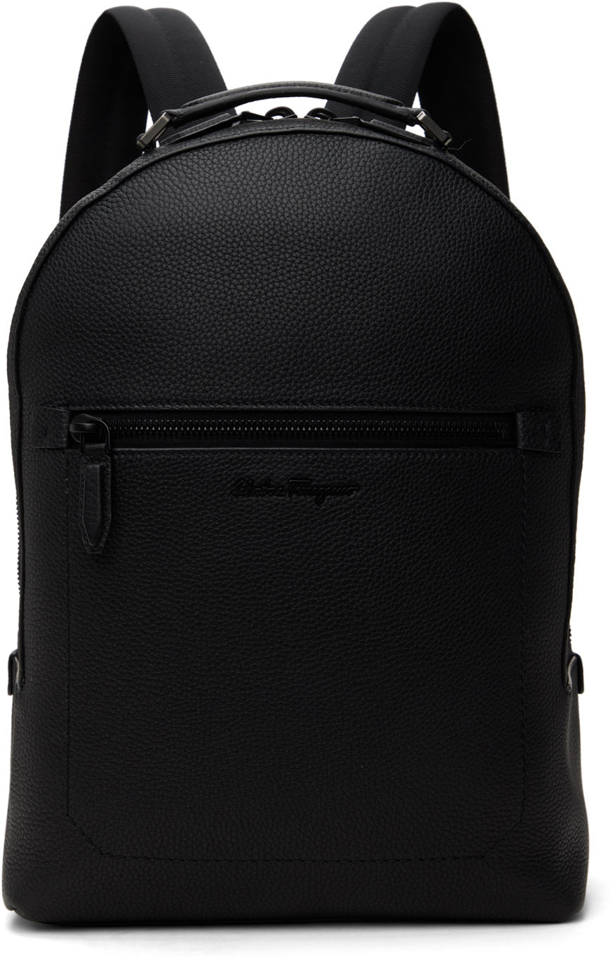 Ferragamo Black Firenze Backpack