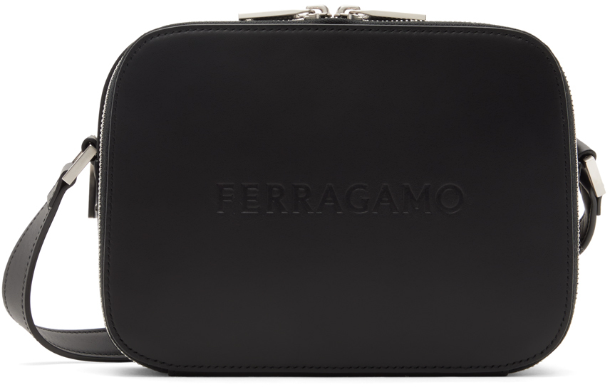 Shop Ferragamo Black Camera Case Bag In Nero