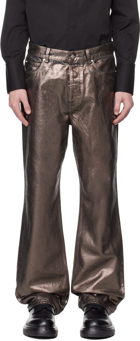 Ferragamo Brown Five-pocket Jeans In 0751/275 Bronze