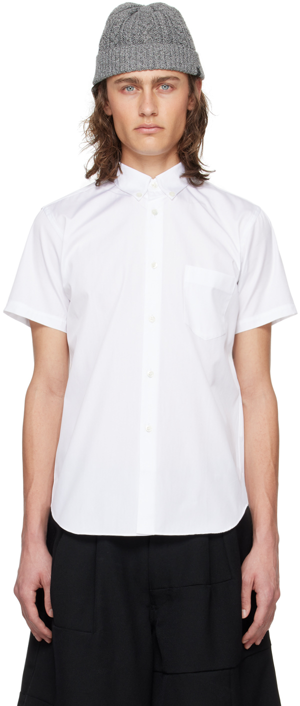 Comme Des Garçons Shirt White Spread Collar Shirt In 3 White
