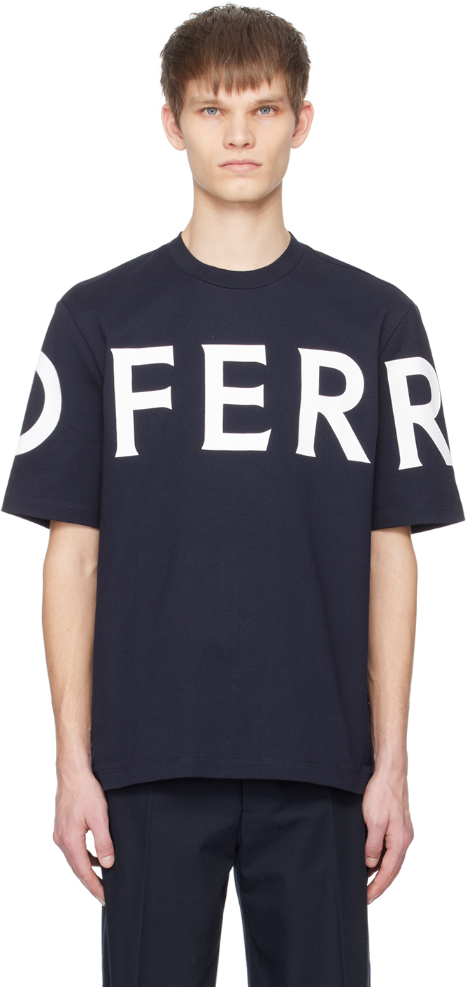 Ferragamo Navy Sports Shirt