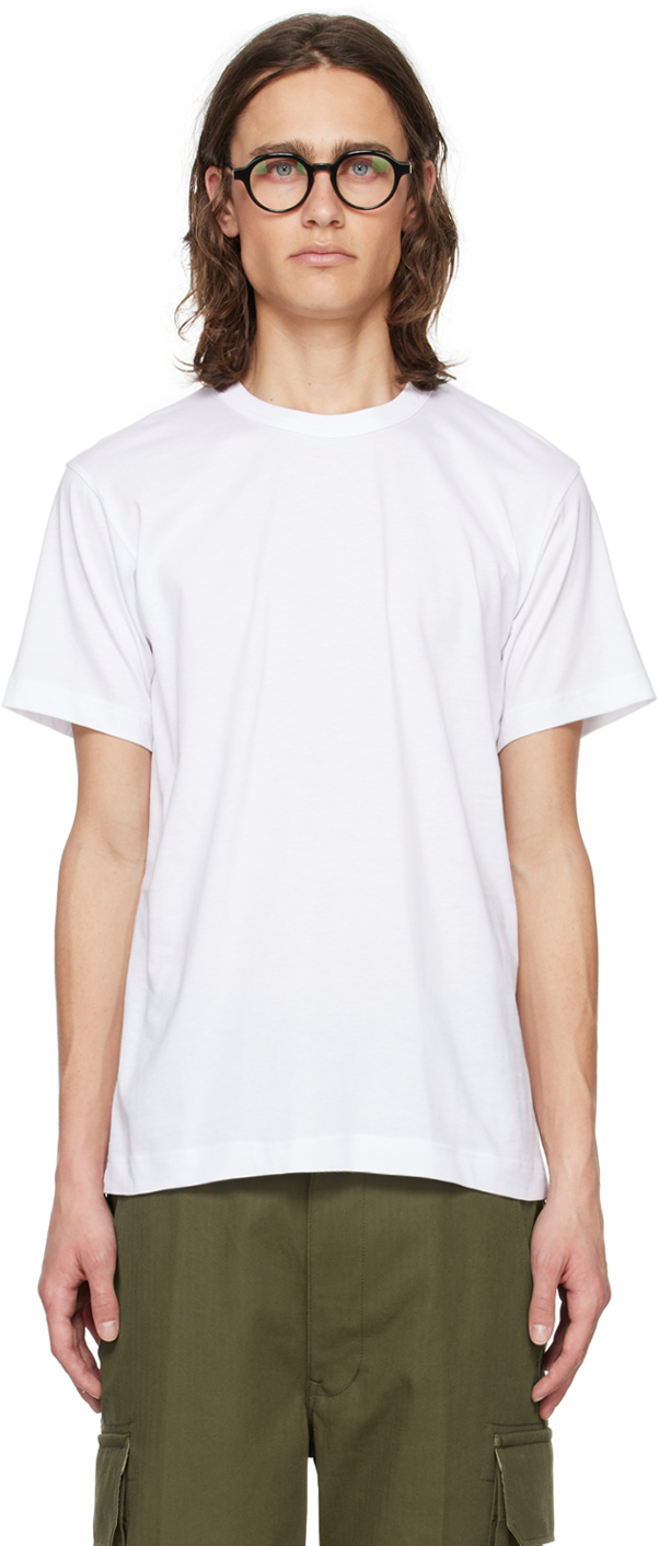 Comme Des Garçons Shirt White Crewneck T-shirt In 4 White