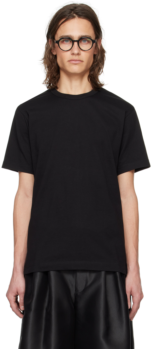Shop Comme Des Garçons Shirt Black Crewneck T-shirt In 1 Black
