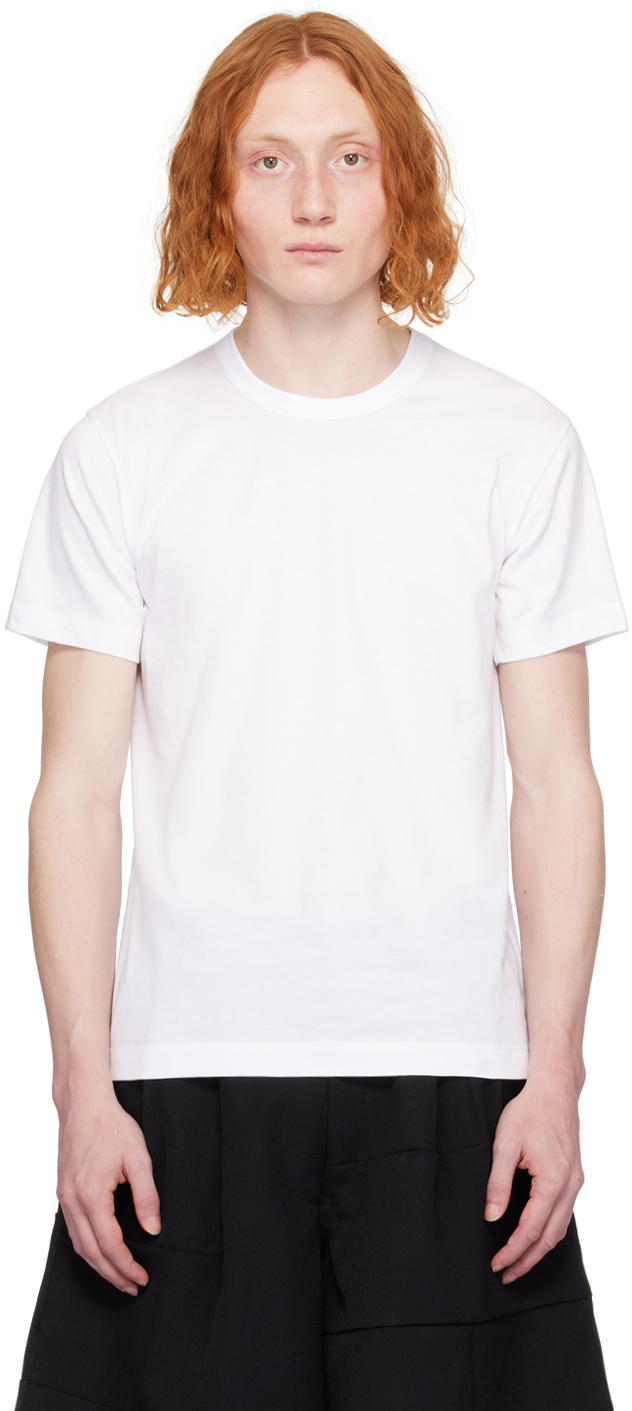 Shop Comme Des Garçons Shirt White Printed T-shirt In 2 White