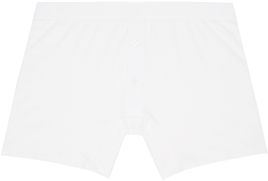 Comme Des Garçons Shirt White Two-button Boxers In 4 White