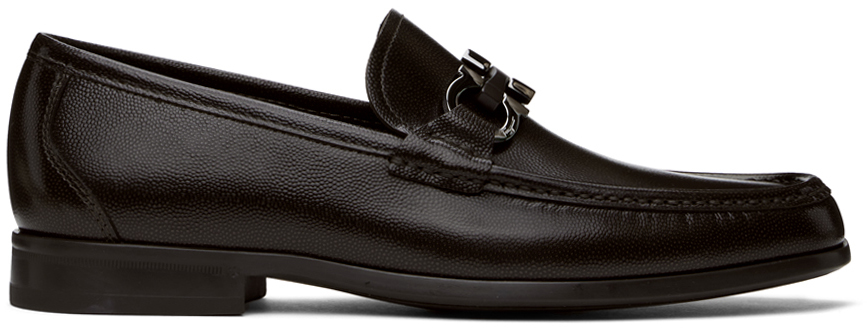 Brown Gancini Ornament Loafers