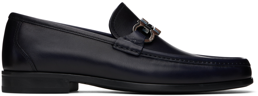 Navy Hardware Loafers