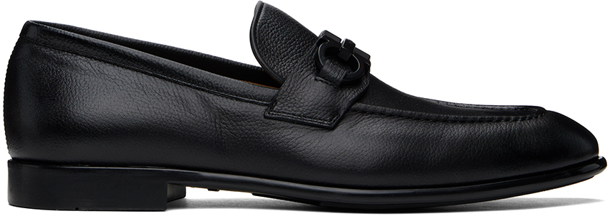 Black Gancini Ornament Loafers