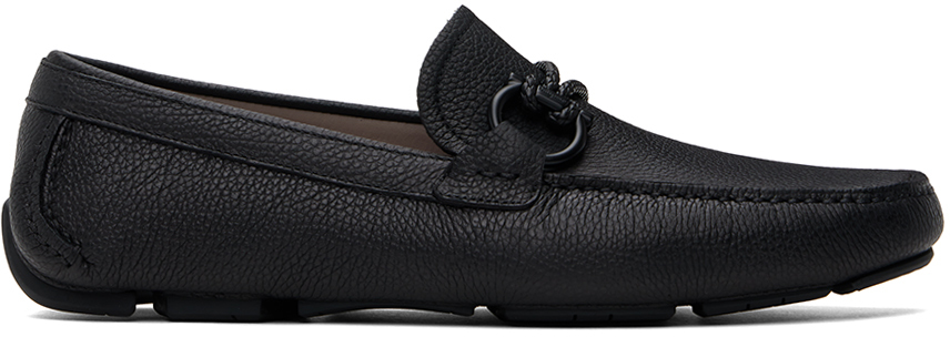 Black Gancini Ornament Loafers