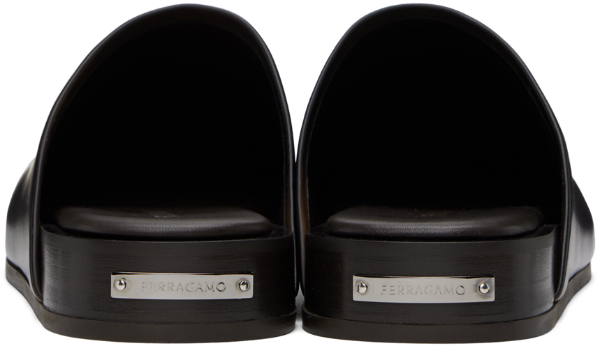 Ferragamo Brown Plaque Loafers In Brown Anticatura