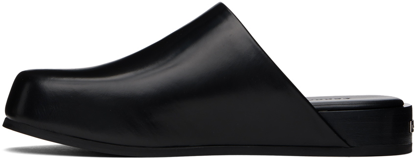 Ferragamo Black Plaque Loafers In Nero Nero