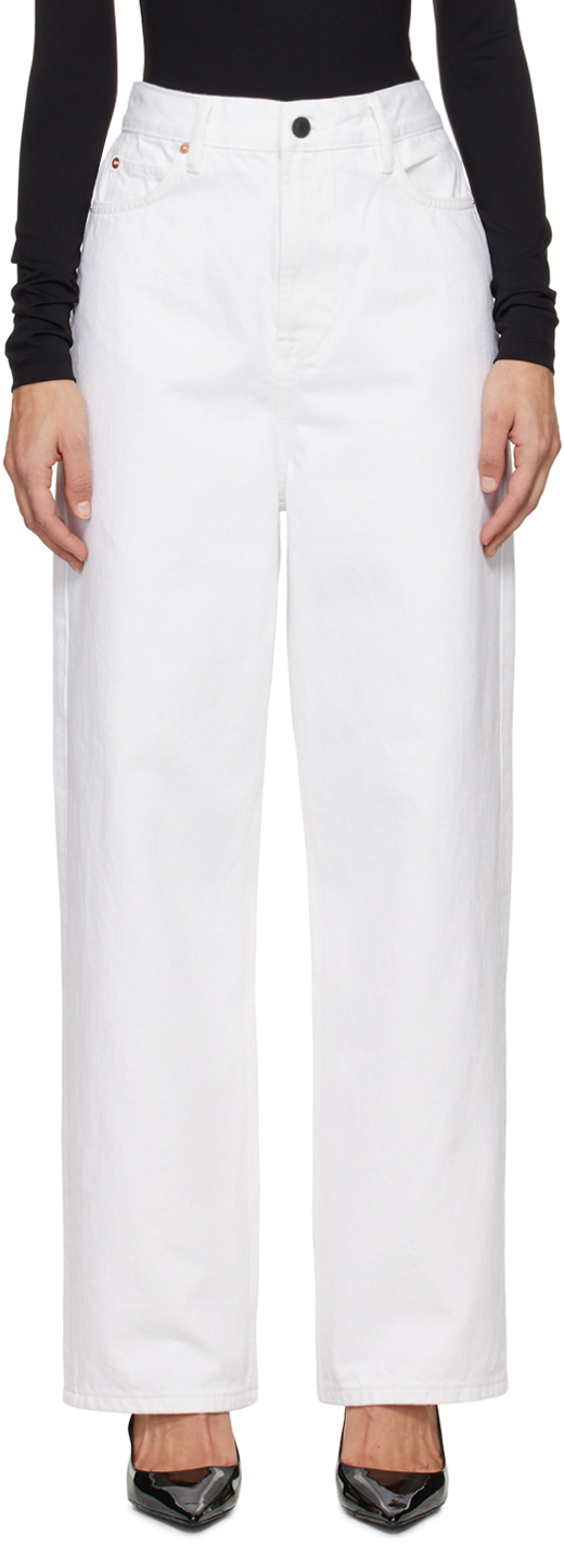 White Low-Rise Jeans