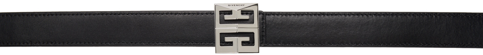 Givenchy Reversible Black & Beige 4g Belt In 001-black