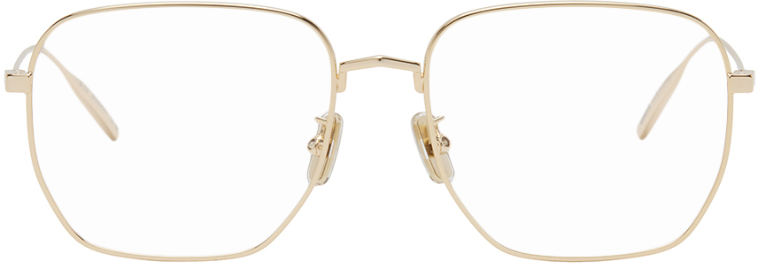 Givenchy Gold Square Glasses In 32 Gold