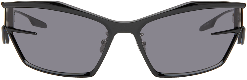 Givenchy Black Giv Cut Sunglasses In 01a Shiny Black/smok