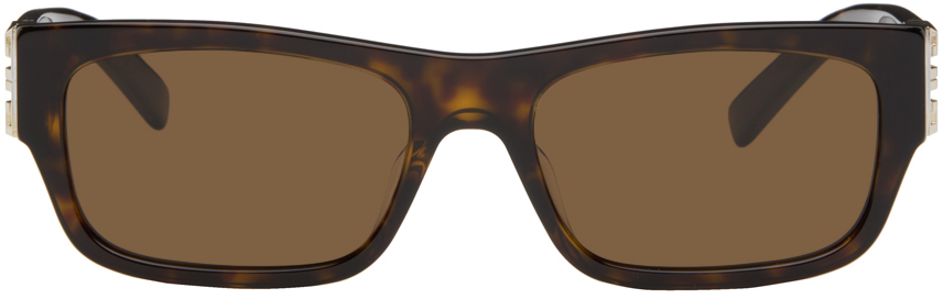 Givenchy Tortoiseshell 4g Sunglasses In 52j Dark Havana/rovi