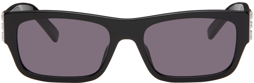Givenchy Black 4g Sunglasses In 01a Shiny Black/smok