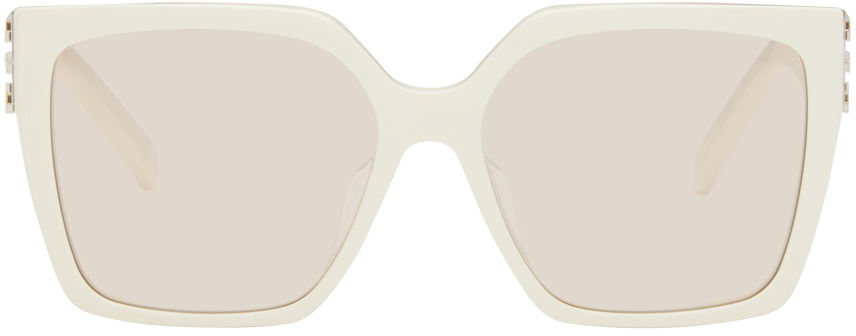 Givenchy Off-white 4g Sunglasses In 25g Ivory/brown Mirr