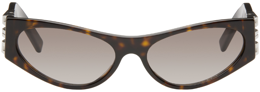 Givenchy Tortoiseshell 4g Sunglasses In 52f Dark Havana