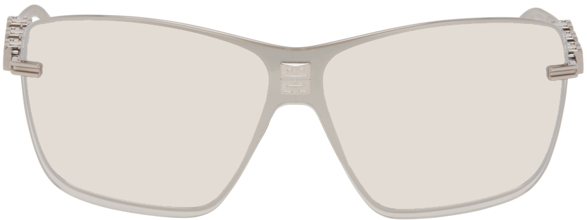 Givenchy Silver 4gem Sunglasses In 16c Shiny Palladium