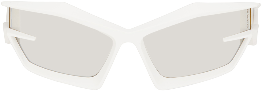 Givenchy Women's Giv Cut Geometric Sunglasses In White Mirror