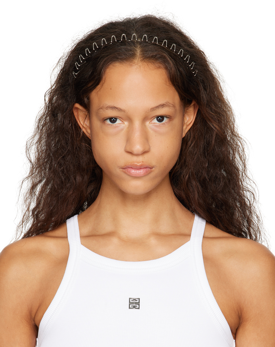 Givenchy Silver Show Headband In 040-silvery